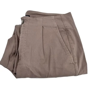 Eileen Fisher Pants Womens 12P Petite 12 Tan Organic Cotton Crop Chino Coastal - Picture 1 of 8