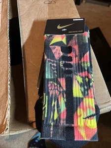 Original Nike Elite Socks Crew Size Large Kyrie Dreams 1 Tie Dye Sx5145-900 - Picture 1 of 9
