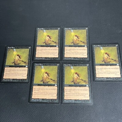 Fatal Blow Weatherlight MTG Magic the Gathering Black Playset English 6 - Image 1 of 4