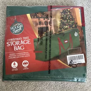 NEW Christmas Tree Storage Bag Fits 7.5' Heavy-Duty Handles Green HOLIDAY SPIRIT - Picture 1 of 3