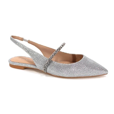 Stuart Weitzman Planos Cristalinos NUEVO Cristal Hebilla Deslizables Plateado Slingback 6 Foto 1 de 4