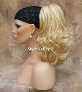 Blonde Mix Ponytail Hairpiece LONG Claw Clip in/on Curly Extension Hair Piece - Picture 1 of 2