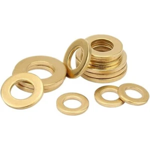 Solid Brass Washers M2 M3 M4 M5 M6 M7 M8 M10 M12 M14 DIN 125 Form A - Picture 1 of 1