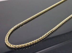 Real 10k Yellow Gold 24 Inch Palm Chain Necklace 3mm Men/ women On Sale - Picture 1 of 5