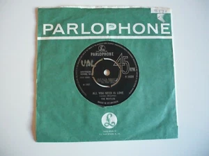 The Beatles All You Need Is Love 7" Vinyl UK 1967 No Live World Tran Text Single - Bild 1 von 8