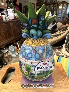 JIM SHORE 2006 Large Pineapple “WELCOME ALL” Heartwood Creek Figurine 4007666 - Picture 1 of 12