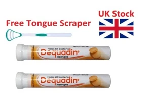 48x Dequadin Oral Thrush Lozenges - Sore Throat - 2 tubes UK Anti fungal - Picture 1 of 3