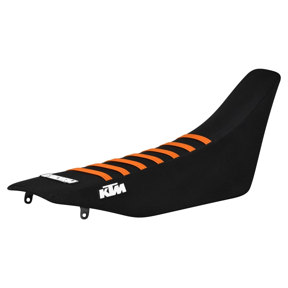 Punho de capa de assento 1998-2000 KTM MXC 200-300-380 TODO PRETO/LARANJA NERVURAS #395 - Imagem 1 de 4