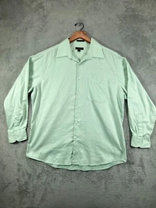 Mens 16.5 32/33 AXist Easy Care Button Up Green Long Sleeve Shirt - Picture 1 of 8