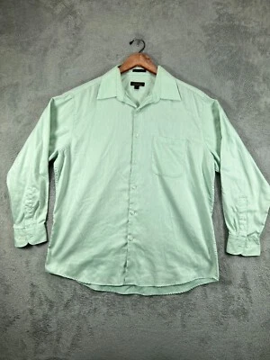 Camisa de manga larga verde abotonada de fácil cuidado AXist 16,5 32/33 para hombre Foto 1 de 4