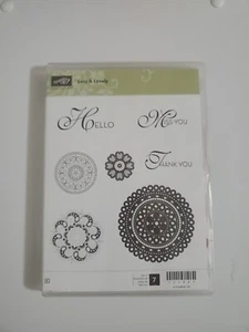Stampin Up Cling Stamp Set di timbri LACY & LOVELY Stampin' Up! Album di ritagli artigianale RITIRATO - Foto 1 di 2