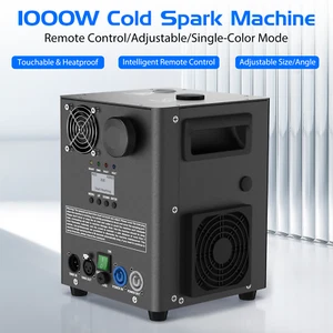 1000W Cold Spark Machine Firework Remote DMX Wedding Stage Disco DJ Party - Picture 1 of 8