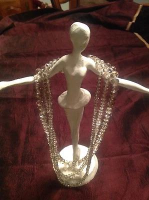 Collar triple hebra cristal nuevo sin etiquetas color gris plateado Foto 1 de 4