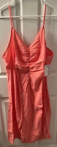 Nine West for Kohl’s Coral Ruched Front Strappy Midi Dress NWT Size XXL - Picture 1 of 4