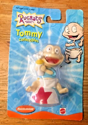Rugrats Tommy Collectible Figure Nickelodeon 2000 Mattel New On Card - Image 1 of 4