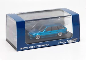 Mortal 1/64 Scale BMW E34 Touring Blue Diecast car Model Toy Collection - Picture 1 of 6