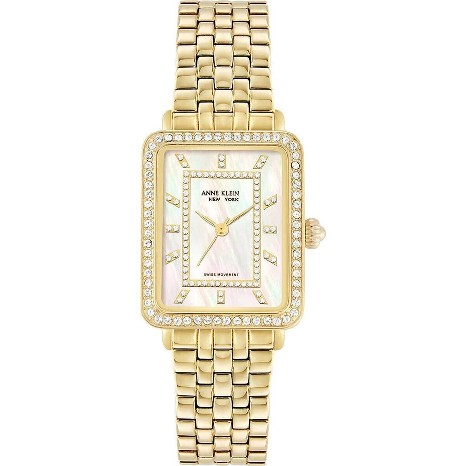 Anne Klein 12/2332MPGB Gold Stainless Steel Case and Bracelet, Women's Watch