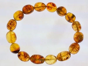 Mexican AMBER Crystal Bracelet - Beaded Handmade Jewelry, Healing Stones, 48240 - Picture 1 of 7