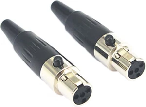 Onelinkmore Mini XLR TA4F 4Pin Female Audio Connector Microphone Cable Socket Ad - Picture 1 of 12