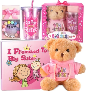 Big Sister Gifts for Girls, 6-In-1 Baby Shower & Hospital Gifts for Girls Promot - Picture 1 of 12