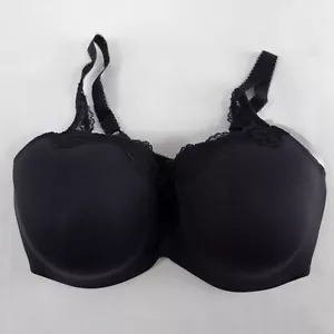 Le Mystere Bra 44F Black Full Fit Underwire Lightly Padded Lace Tisha New - Picture 1 of 8