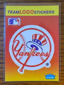 1991 Fleer Baseball | Vintage New York Yankees | Team Logo Sticker Card - Picture 1 of 2