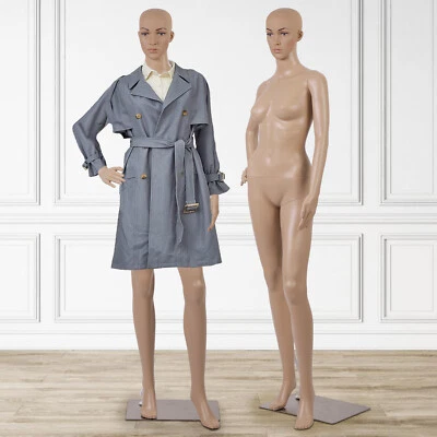 PIKAQTOP Female Mannequin Full Body PP Realistic Display Head Turns Dress Form w/Base