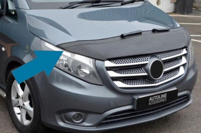 Nero Anteriore Cofano Set Protezioni ( Mezza ) A Per Mercedes-Benz vito w447 - Immagine 1 di 2
