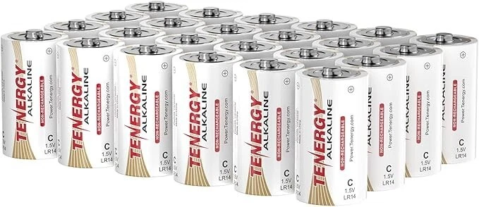 Batería Alcalina Tenergy 1.5V C LR14, Paquete C 24 Alto Rendimiento  Foto 1 de 1