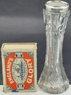 Sterling Silver Cut Glass Small Stem Vase Birmingham 1902 Antique