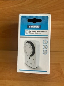 Stato 24 Ore Meccanico Spina Timer 13 Amp Stato Marca 3 Pin Neon Alimentazione LED - Foto 1 di 5