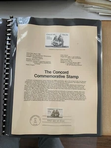 USPS Souvenir Page Scott 2040, 1983 the concord stamps - Picture 1 of 1