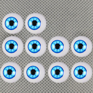 5Pairs Half Round Acrylic Eyes Eyeballs for Lifelike Reborn Dolls BJD/OOAK Babe