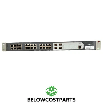 3Com 3CBLSG24 2924-SFP Plus Rackmountable POE Baseline Network Switch - Image 1 of 4