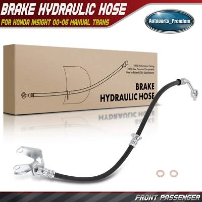 1x Front Right Brake Hydraulic Hose for Honda Insight 00-06 1.0L Manual Trans. - Image 1 of 4