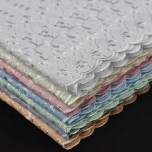 Double Border Scalloped Edge Stickerei Englisch Poly Cotton Stoff | Pro Meter - Bild 1 von 26