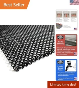 Durable Alloy Steel Fireplace Screen - 27" High Mesh Curtain Panels (2 Pack) - Picture 1 of 11