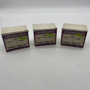 3 NOS Vintage Falcon Wardrobe Cabinet Locks 26D Interchangeable Core Ready - Picture 1 of 5