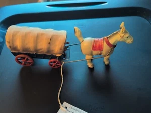 VINTAGE  SCNSCO PRAIRIE COVERED WAGON CELLULOID  - Picture 1 of 14