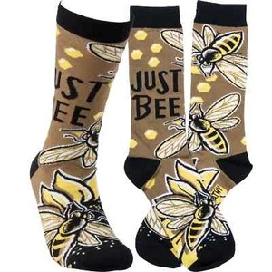 Just Bee Unisex Crew Socken Gr. M/L Pollinator Primitives by Kathy Fashion - Bild 1 von 2
