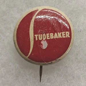 VINTAGE Advertising Pinback Studebaker Cars Red Circular Pin - Picture 1 of 4