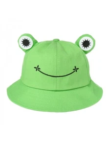 Froschhut grün Frog Mütze Hat Outdoor Merch Frog Funny Fashion Kopfbedeckung Fan - Bild 1 von 1