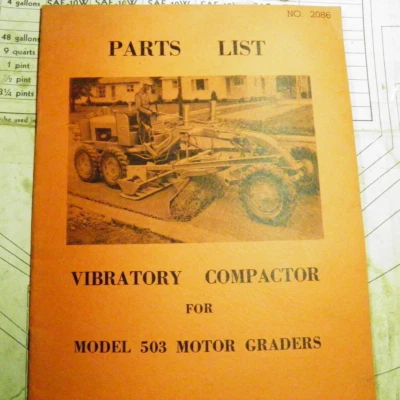 GALION COMPACTOR FOR 503 MOTOR GRADER PARTS LIST - Image 1 of 4