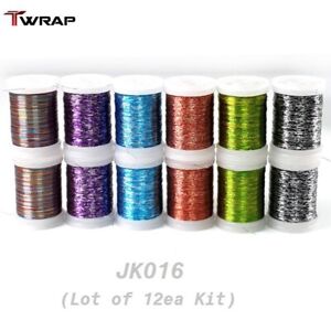 Jadrak T-WRAP 2 tone Metallic Wrapping Threads Kit (JK016)-lot of 12ea kit