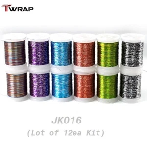 Jadrak T-WRAP 2 Tonos Kit de Hilos de Envoltura Metálicos (JK016)-lote de 12ea Kit - Imagen 1 de 8