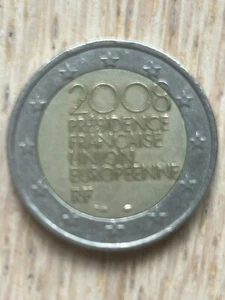 Pièce Monnaie 2 Euros Commémorative France 2008 Présidence Union Européenne - Imagen 1 de 3