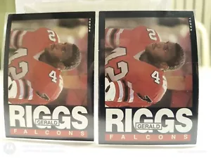 Dos 1985 Gerald Riggs #19 Atlanta Falcons - dos cartas - Imagen 1 de 4