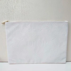 Dior Beauty White Makeup Cosmetics Bag / Pouch / Clutch / Case, Large Size, NEW! - Picture 1 of 7