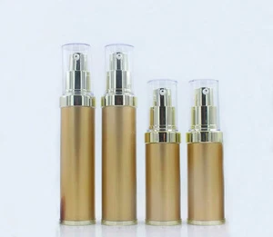 20ml 30ml Airless Bottle Electroplate Gold Pump Cosmetic Vacuum Plastic Travel - Picture 1 of 4