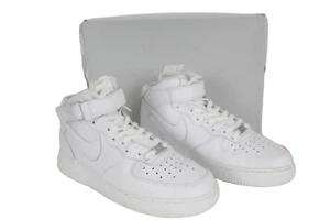 NIKE AF1 Air Force 1 Mid '07 Men's Size 9 Triple White Sneakers 315123-111 - Picture 1 of 11